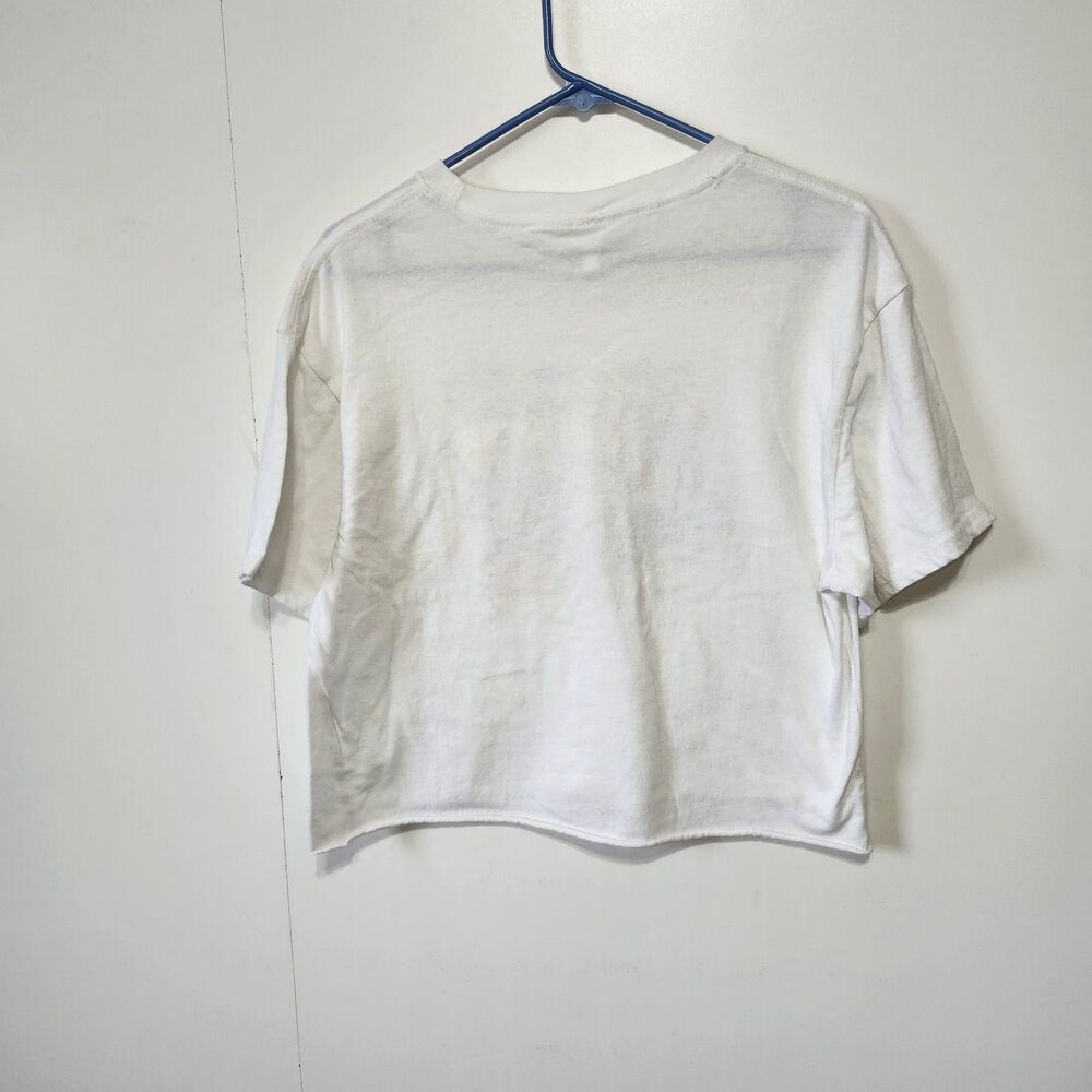 VTG California 96 Custom Motors Tee White Cropped 90's Y2K Large - Picture 5 of 8